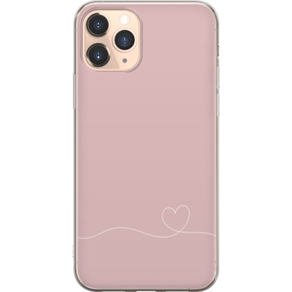 Apple iPhone 11 Pro Gjennomsiktig deksel Rosa Hjärna Design