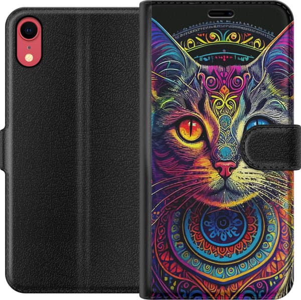 Kompatibelt Lommeboketui til Apple iPhone XR Katt