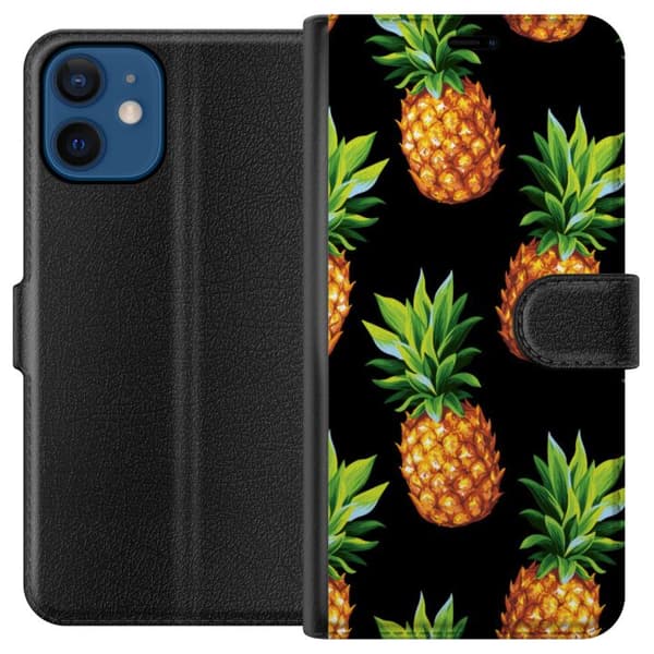 Kompatibelt Plånboksfodral till Apple iPhone 12 mini Ananas