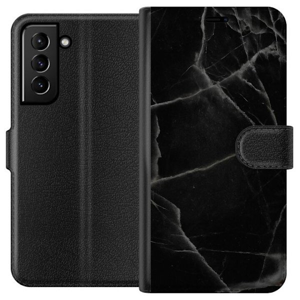 Samsung Galaxy S21+ 5G Plånboksfodral Svart marmor