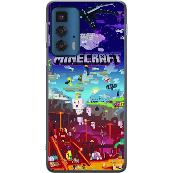 Motorola Edge 20 Pro Läpinäkyvä kuori Minecraft