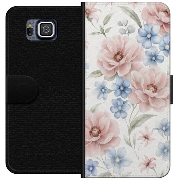 Samsung Galaxy Alpha Plånboksfodral Romantiska blommor