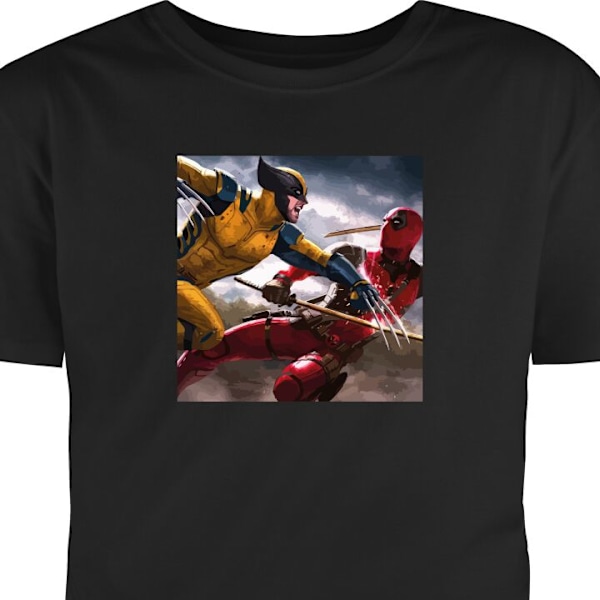 Børne T-shirt | Behagelig T-shirt til Børn Wolverine Deadpoo sort 1-2 År