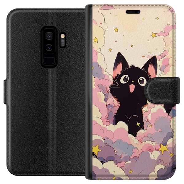 Kompatibel Tegnebogsetui til Samsung Galaxy S9+ Kawaii Kat
