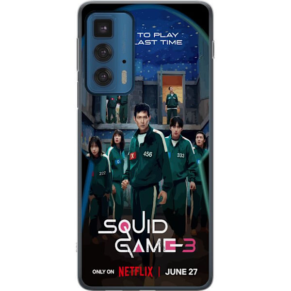Motorola Edge 20 Pro Genomskinligt Skal Squid Game Säsong 3 Seriefigurer Populärt TV Serie Motiv Ikoner Spänning Drama Asiatisk Design Trend