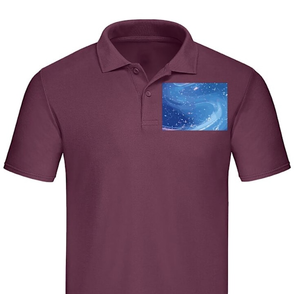 Poloshirt til Voksen | Elegant Poloshirt Galakse Bordeaux Stor