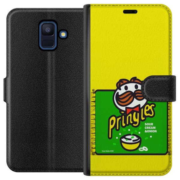 Kompatibelt Plånboksfodral till Samsung Galaxy A6 (2018) Pringles gul
