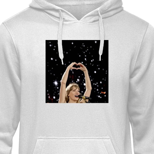 Barn-Hoodie | Mjuk Huvtröja för Barn Taylor Swift grå 7-8 År