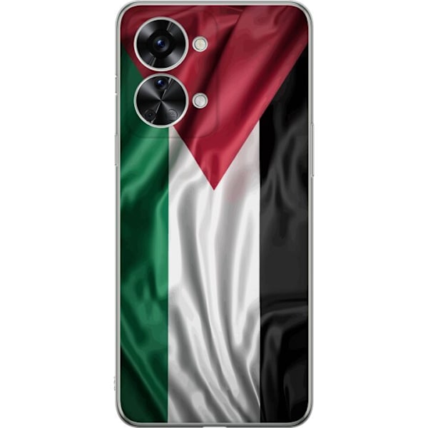 OnePlus Nord 2T Gennemsigtig cover Palestinaflaget – ikonisk frihedssymbol i rød, sort, hvid og grøn