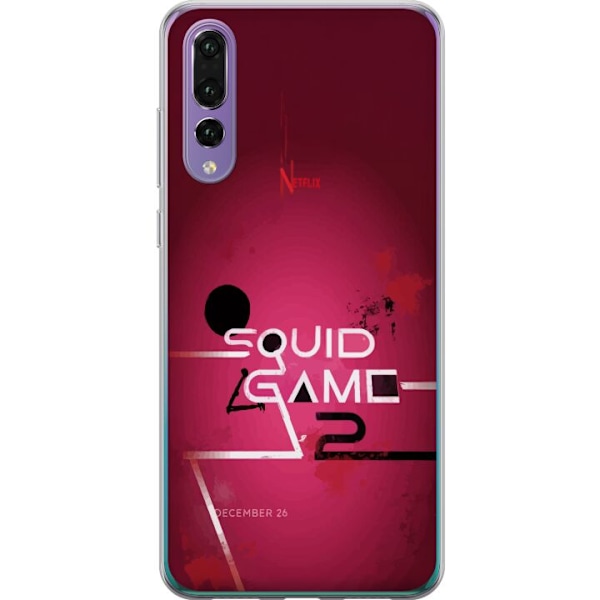 Huawei P20 Pro Genomskinligt Skal Squid Game 2 - Röd