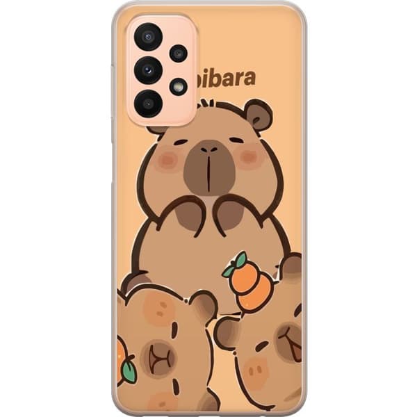 Kompatibelt Mobildeksel til Samsung Galaxy A23 Capybara kawaii figur søt trendy samler