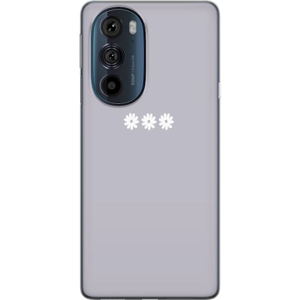 Motorola Edge 30 Pro Gjennomsiktig deksel Lilla Blomminimalism