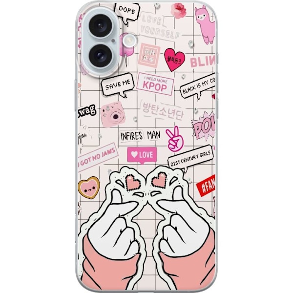 Apple iPhone 16 Plus Gennemsigtig cover K-POP