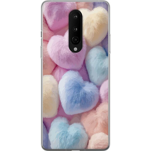 OnePlus 8 Genomskinligt Skal Hjärtan Kärlek Grafisk Design Romantiskt Motiv Populärt Symbol Grafiskt Mönster Dekoration