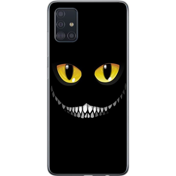 Samsung Galaxy A51 Genomskinligt Skal Eyes In The Dark Black