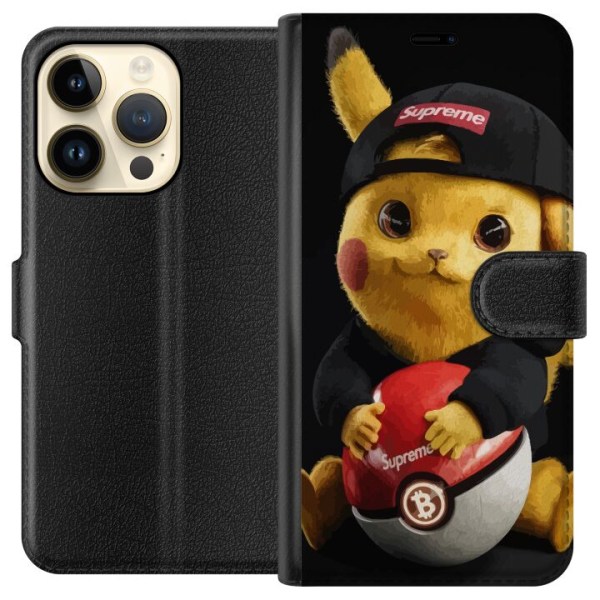 Apple iPhone 14 Pro Lompakkokotelo Pikachu Supreme