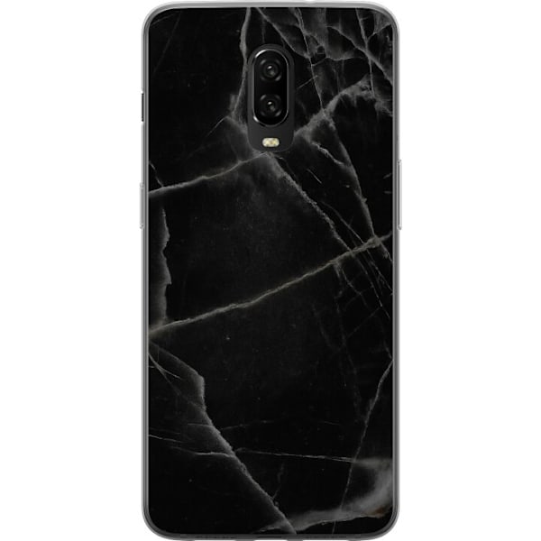 OnePlus 6T Genomskinligt Skal Svart marmor
