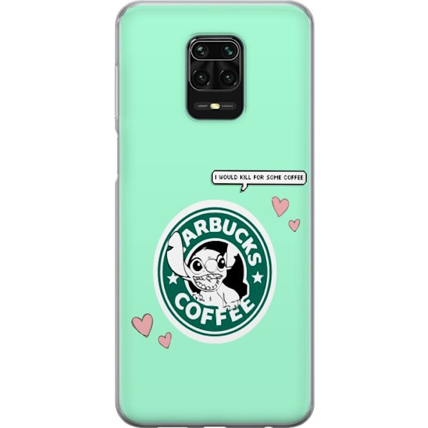 Xiaomi Redmi Note 9S Genomskinligt Skal Stitch Kaffe