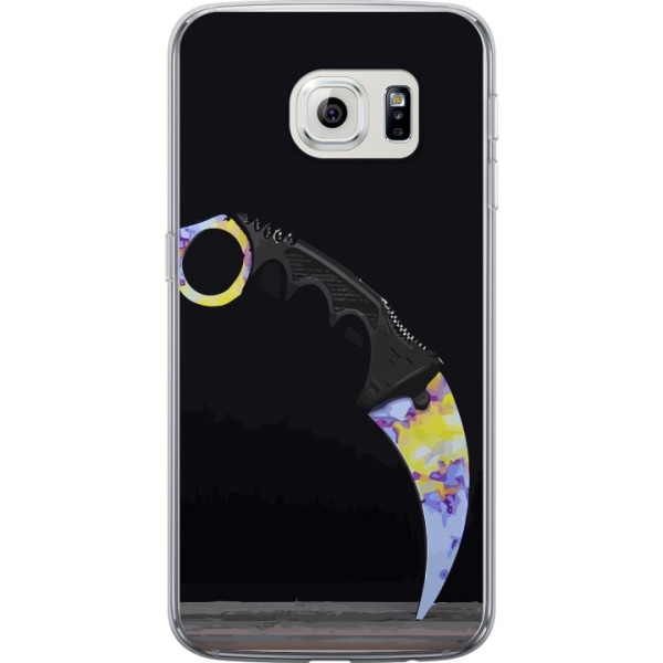 Samsung Galaxy S6 edge Gennemsigtig cover Karambit / Butterfly