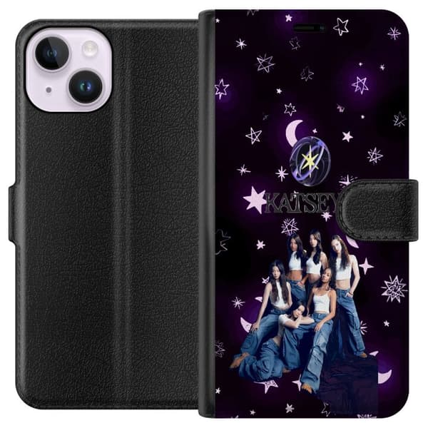 Kompatibelt Plånboksfodral till Apple iPhone 14 KATSEYE lila