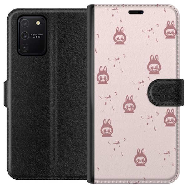 Samsung Galaxy S10 Lite Lompakkokotelo Labubu Neon Pop - Neonvärinen pop art hirviö