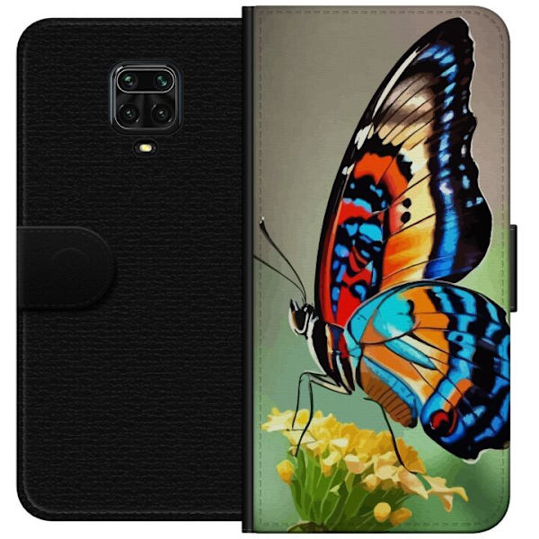 Xiaomi Redmi Note 9 Pro Lompakkokotelo Perhonen Luonto Kesä Motiivi Siivet Värikäs Suunnittelu Suosittu Koriste Graafinen Eksoottinen Teema