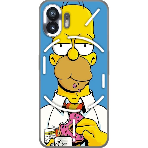 Nothing Phone (2) Läpinäkyvä kuori Homer Simpson