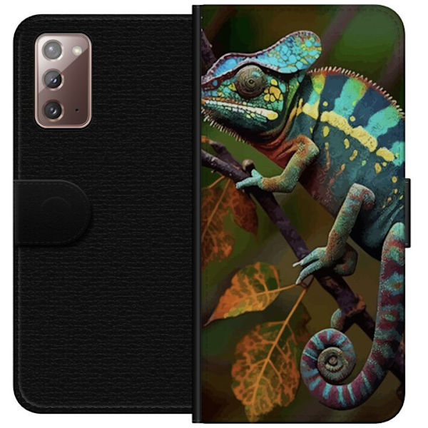 Samsung Galaxy Note20 Lompakkokotelo Lisko Graafinen Streetwear Suunnittelu Eläinmalli Moderni Kaupunkityyli Suosittu Motiivi Luova Taide Trendi