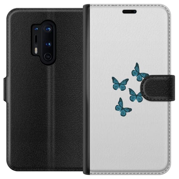Kompatibel Tegnebogsetui til OnePlus 8 Pro Sommerfugle