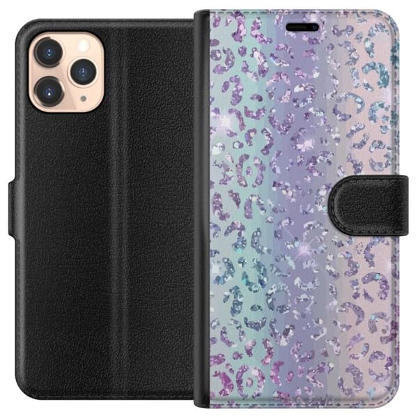 Kompatibelt Lommeboketui til Apple iPhone 11 Pro Glitter Leopard