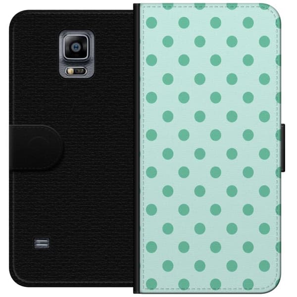 Kompatibelt Lommeboketui til Samsung Galaxy Note 4 Turkise mintprikker turkis