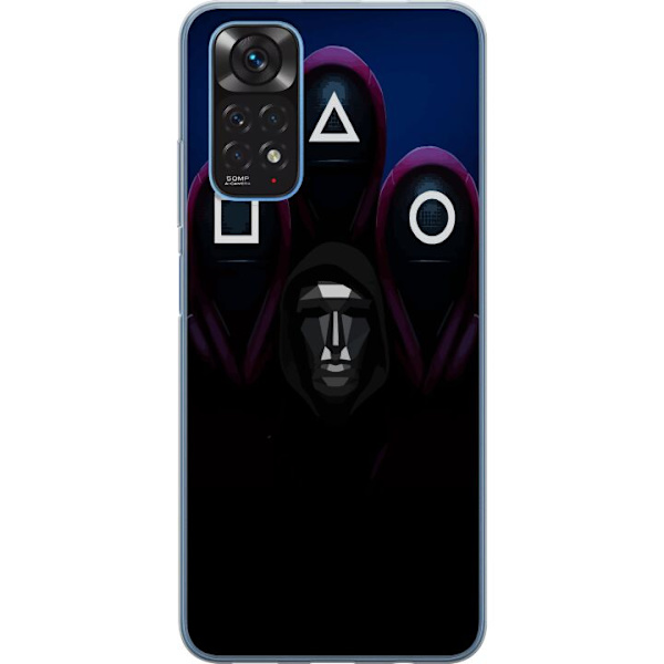 Xiaomi Redmi Note 11 Genomskinligt Skal Squid Game Säsong 3 Nya Ikoner Populär Serie TV Motiv Asiatisk Drama Trend Ikoniskt Grafisk Design