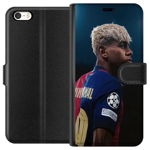 Apple iPhone 5 Tegnebogsetui Lamine Yamal - Barcelonas Wunderk
