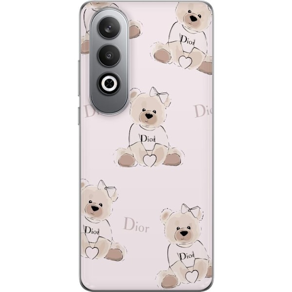 OnePlus Nord CE4 Gennemsigtig cover Teddy Dior Vibes - luksuriøs bamse i modetil