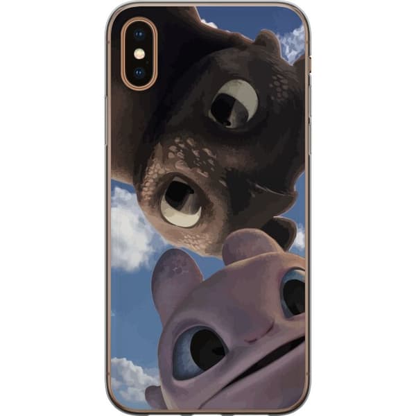 Kompatibelt Mobildeksel til Apple iPhone XS Søt drage bestevenner selfie