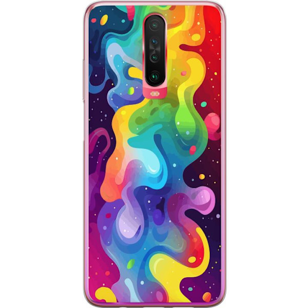 Xiaomi Redmi K30 Genomskinligt Skal Color Splash Abstrakt Konst Design Färgstarkt Mönster Modern Populär Väggkonst Grafiskt Trend