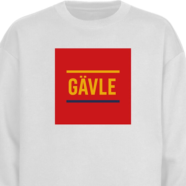 Sweatshirt til Voksne | Klassisk Collegebluse Gävle - Hockey hvid XL