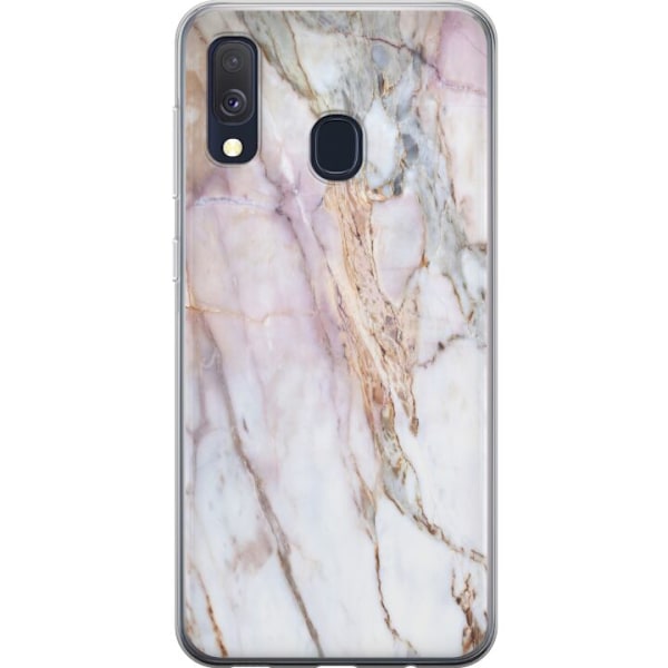 Samsung Galaxy A40 Läpinäkyvä kuori Marmori
