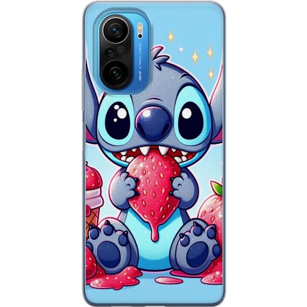 Xiaomi Poco F3 Läpinäkyvä kuori Strawberry Stitch