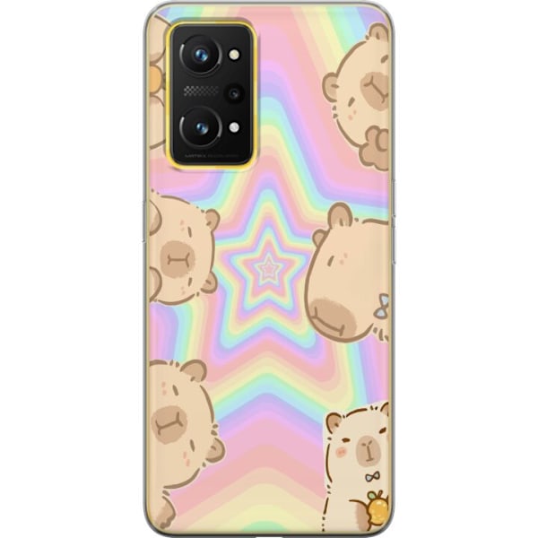 Realme GT Neo 3T Gennemsigtig cover Kawaii Capybara Galaxy Sø