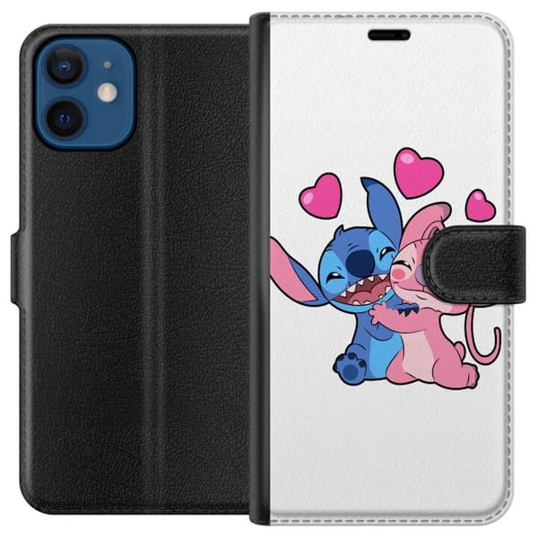 Kompatibelt Plånboksfodral till Apple iPhone 12 mini Lilo & Stitch