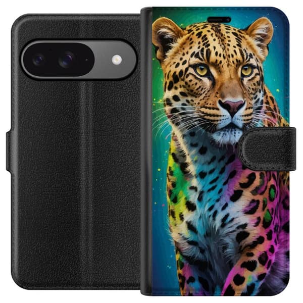 Kompatibelt Lommeboketui til Google Pixel 9 Pro Leopard