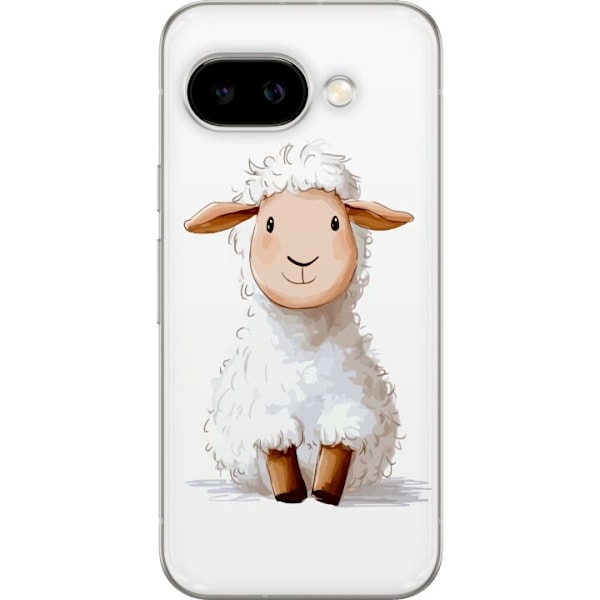 Google Pixel 9a Läpinäkyvä kuori Suloinen Lammas - lasten ja vauvan tuotteita sarjakuvatyyliin