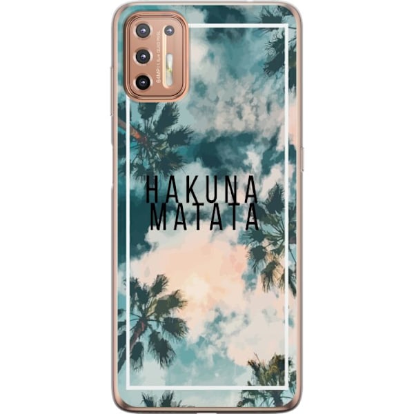 Motorola Moto G9 Plus Gennemsigtig cover Hakuna Matata