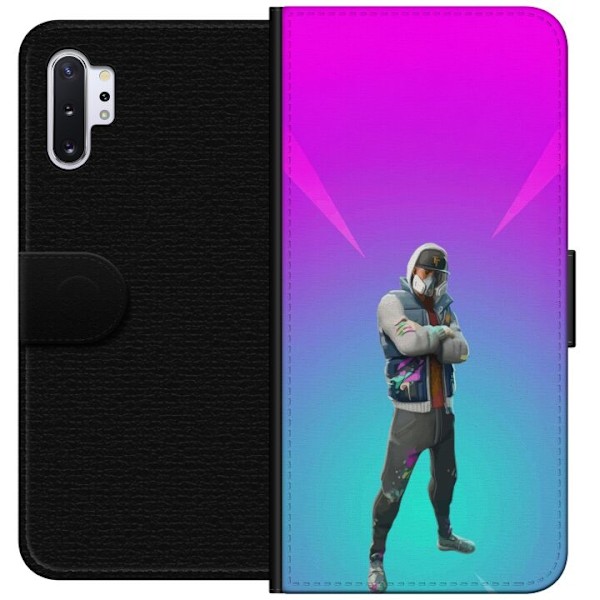 Samsung Galaxy Note10+ Tegnebogsetui sort ridder fortnite