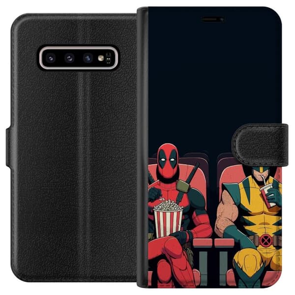 Kompatibelt Lommeboketui til Samsung Galaxy S10+ Deadpool & Wolverine