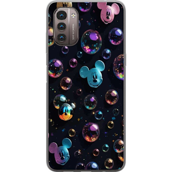 Nokia G21 Genomskinligt Skal Musse Pigg Disney Bubblor Design Roligt Motiv Populär Disneyfigur Tecknad Serie Barnklassiker