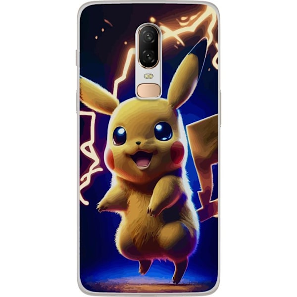 OnePlus 6 Läpinäkyvä kuori Pikachu