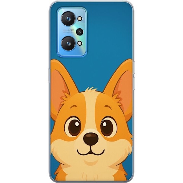 Realme GT Neo2 Läpinäkyvä kuori Hello Corgi
