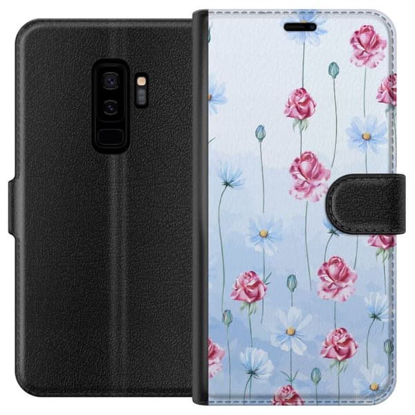 Kompatibel Tegnebogsetui til Samsung Galaxy S9+ Kronbladsdrøm himmelblå